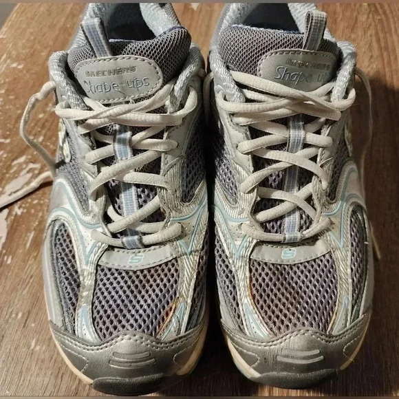 Skechers Shape-ups Platform Workout Sneakers Leg Shaping Firming Shoes Size 8 - Picture 4 of 11